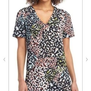 Bold & Sexy Cheetah Print V-Neck Colorful Tunic Dress